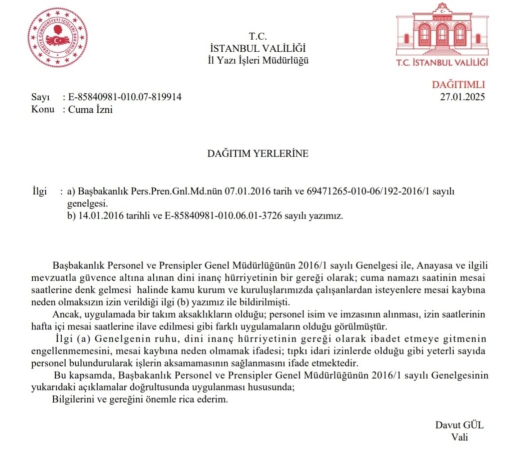 istanbul valiligniden cuma namazi uyarisi IhSWJeFU