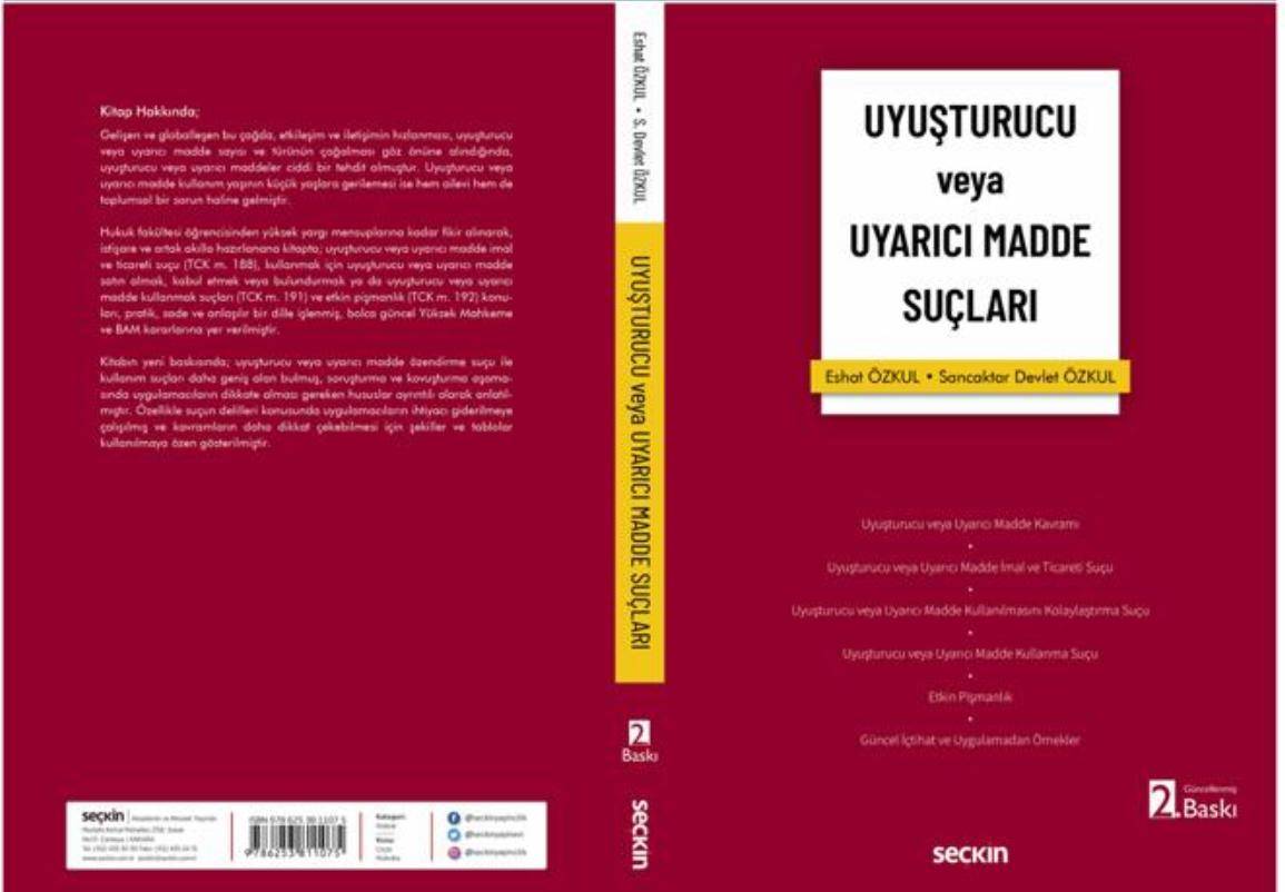av sancaktar devlet ozkulun uyusturucu veya uyarici madde suclari isimli kitabinin 2 baskisi cikti KN9GsELR